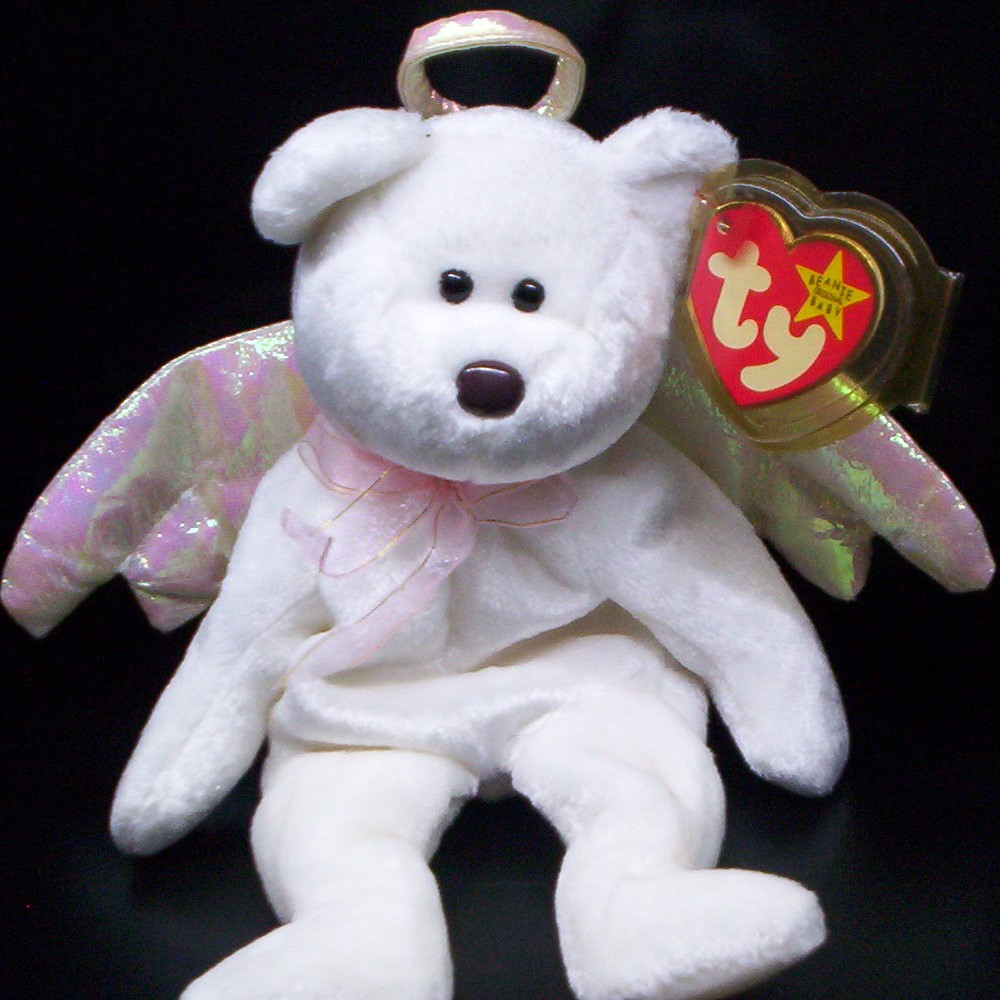 Halo the Beanie Baby (with small stain on chin)